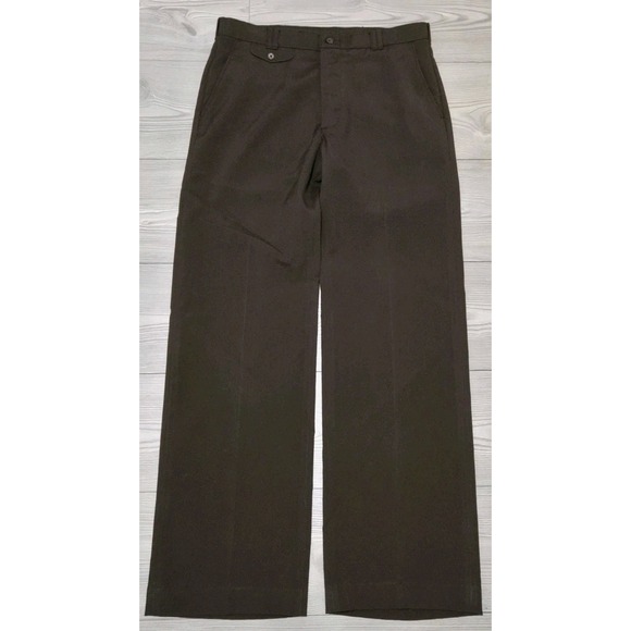 Vintage Levi's Action Slacks Pants Mens 30x30 Brown Trim Cut Dress Levis
